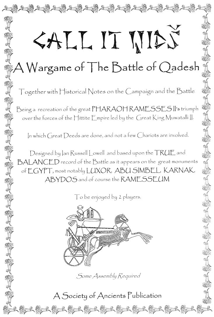 Front cover of the Call It Qids rules booklet